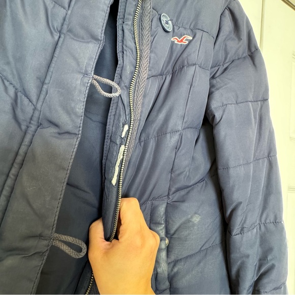 Hollister Navy Down Jacket Size M - Picture 3 of 5
